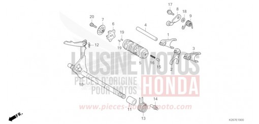BARILLET DE SELECTION MSX125AN de 2022